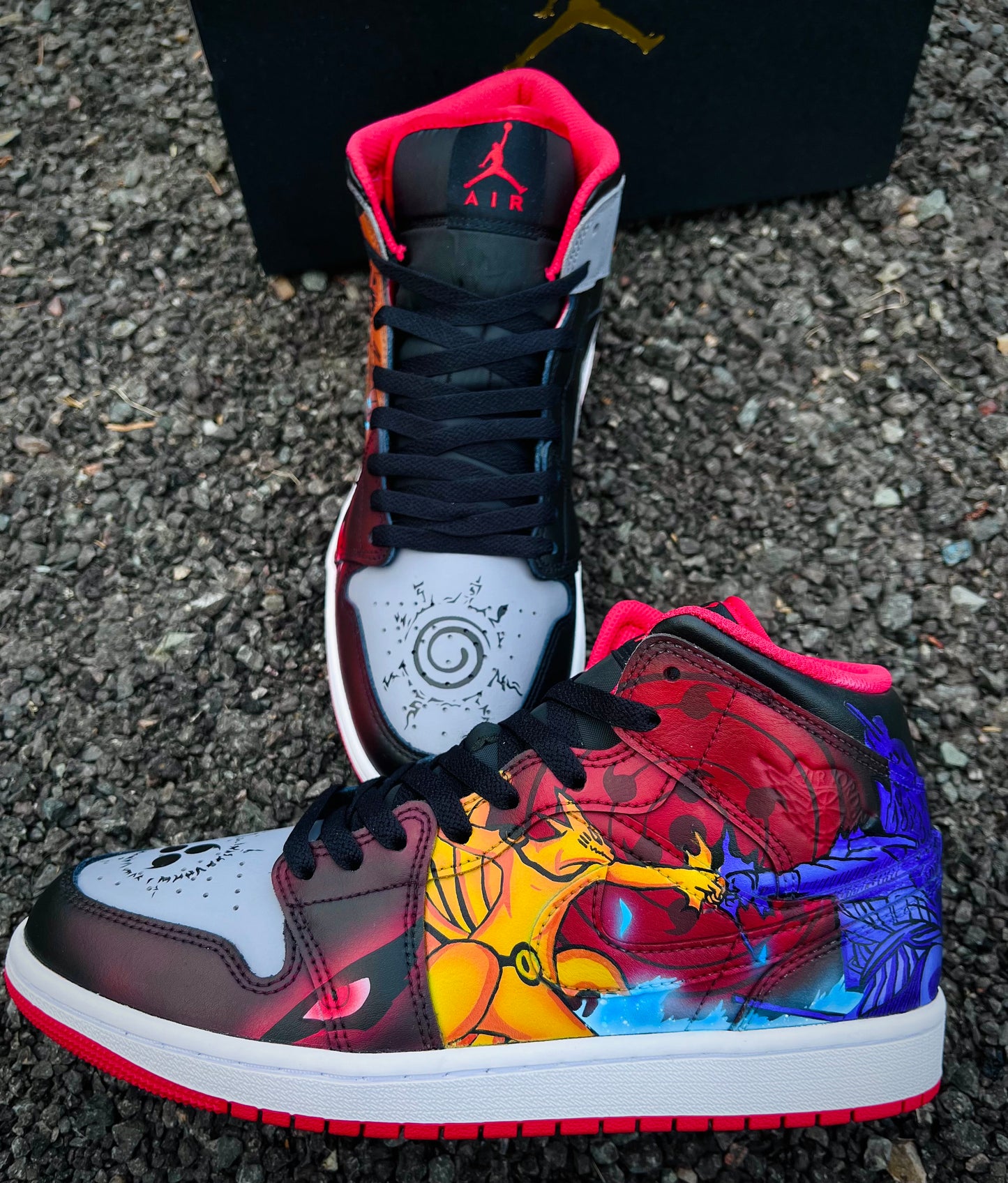 Jordan 1 Naruto Vs Sasuke/kyubi vs susano