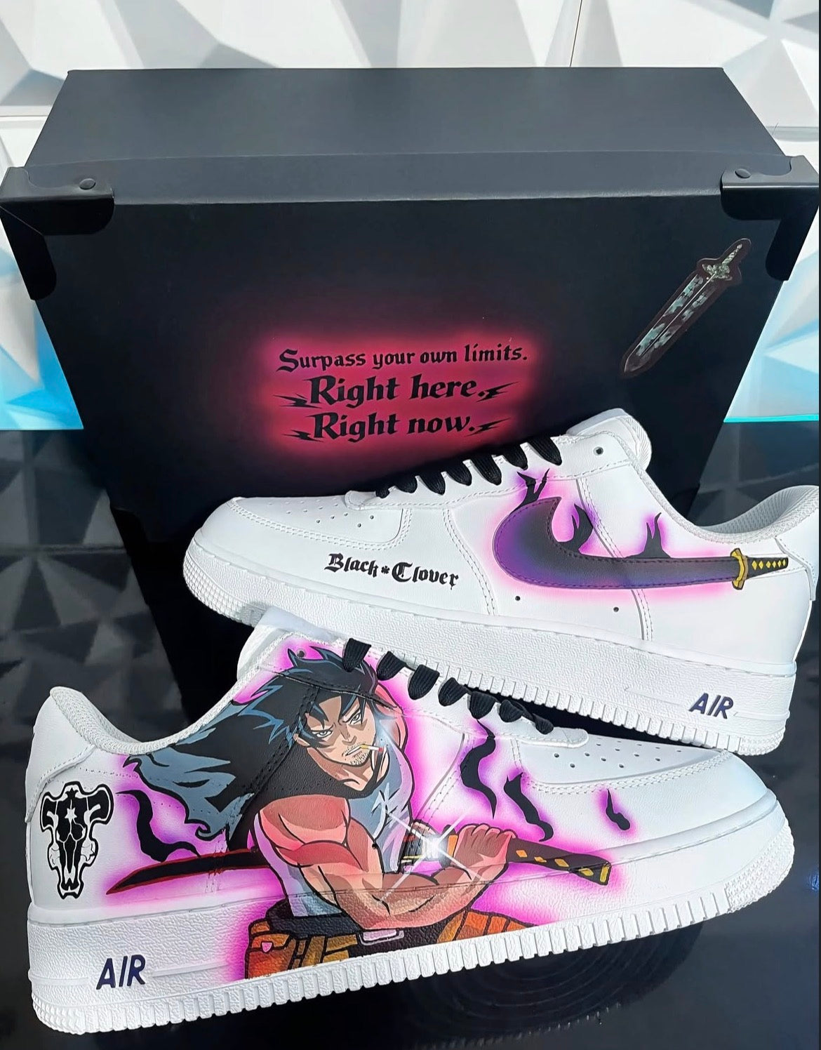 Yami sukehiro black clover custom shoes