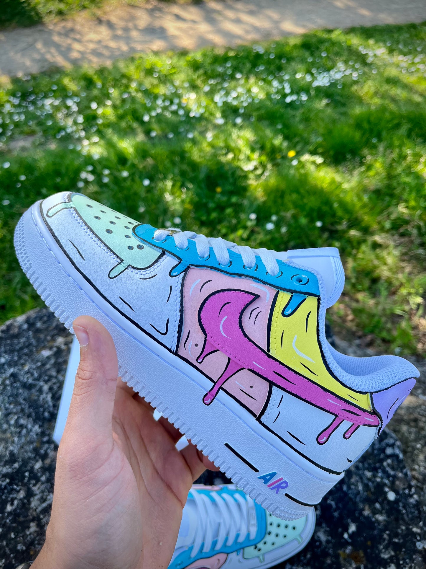 Air Force 1 drip cartoon / comic drip style custom shoes