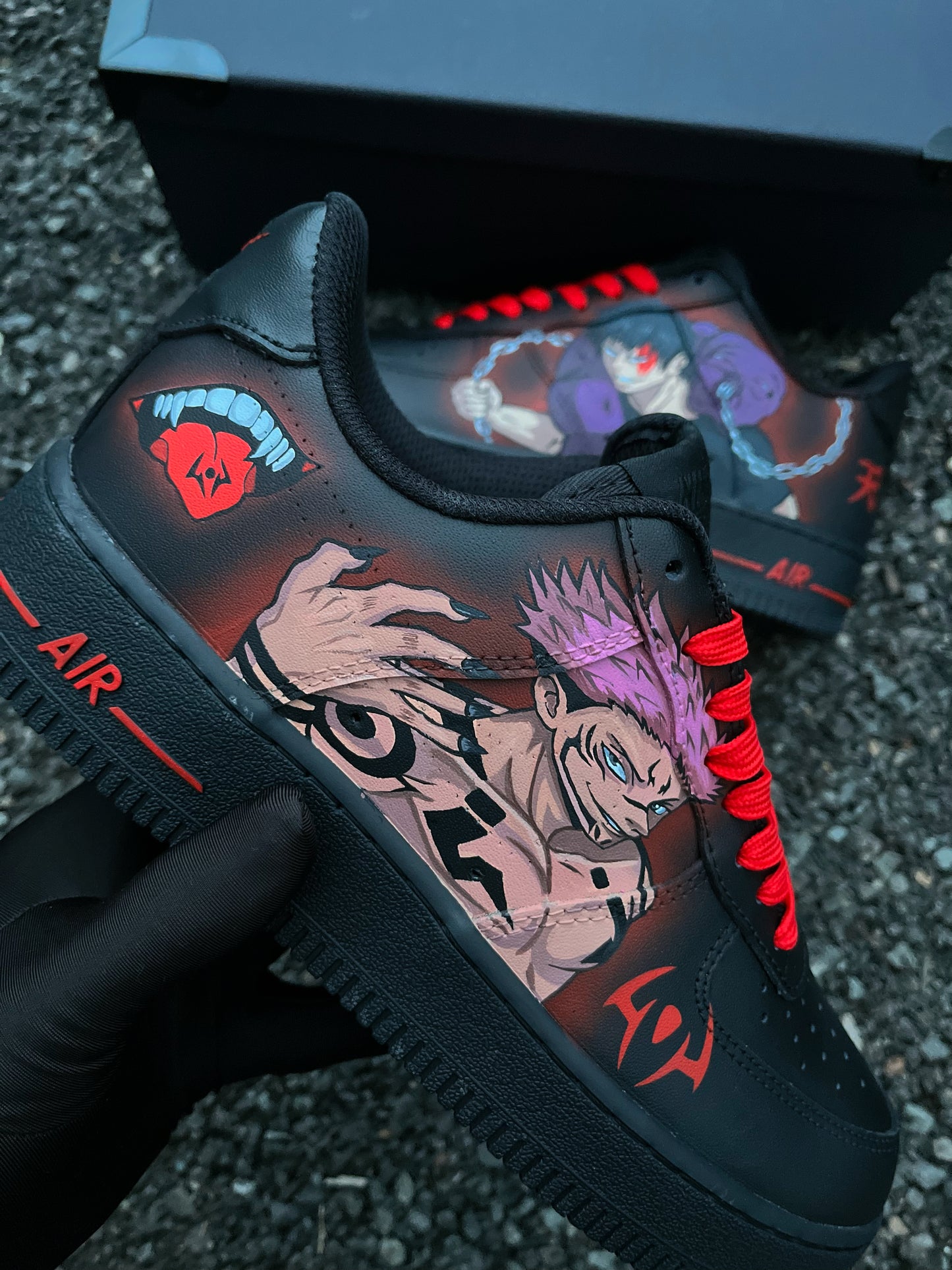 Sukuna and Toji custom shoes Jujutsu kaisen