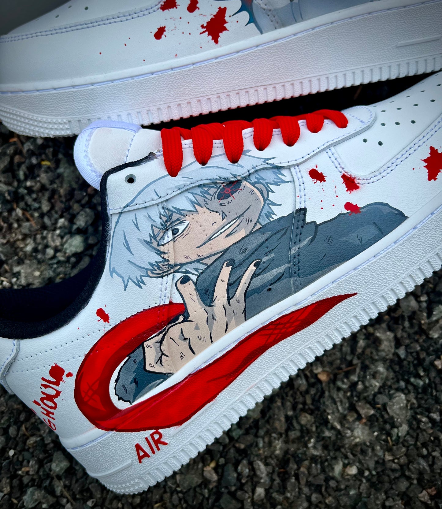Zapatos personalizados Ken kaneki y Touka Tokyo ghoul