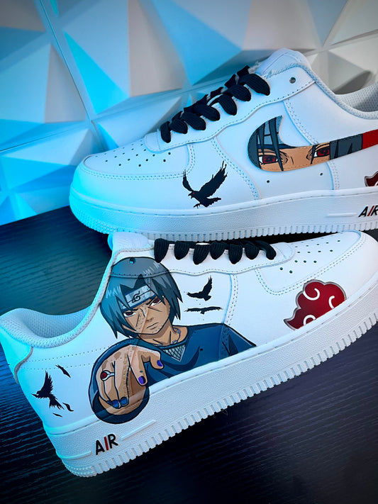 Zapatillas personalizadas de Itachi Uchiha de la AIR FORCE 1