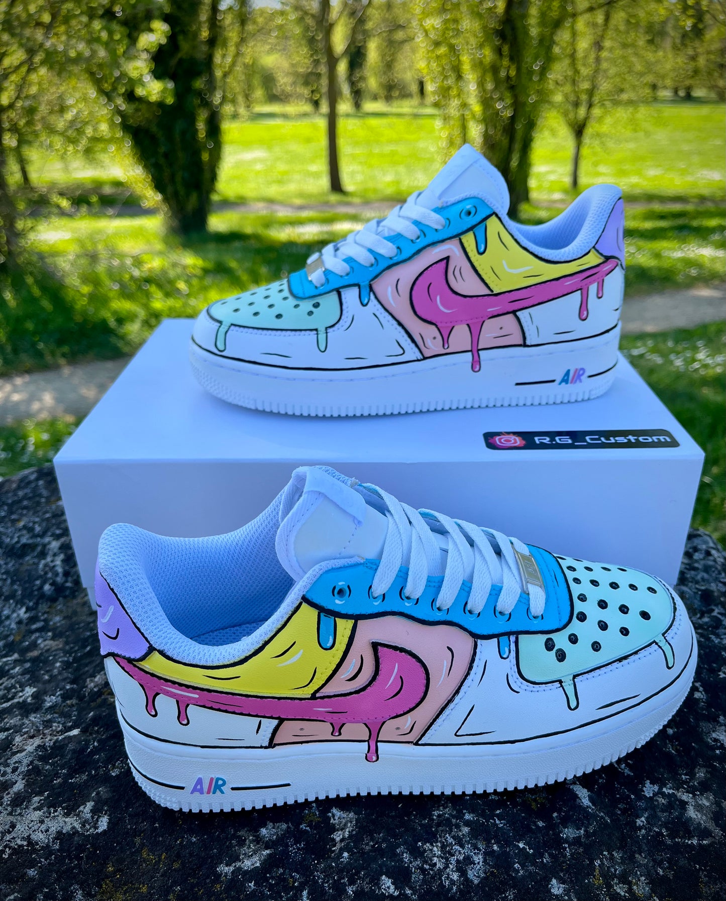 Air Force 1 drip cartoon / comic drip style custom shoes