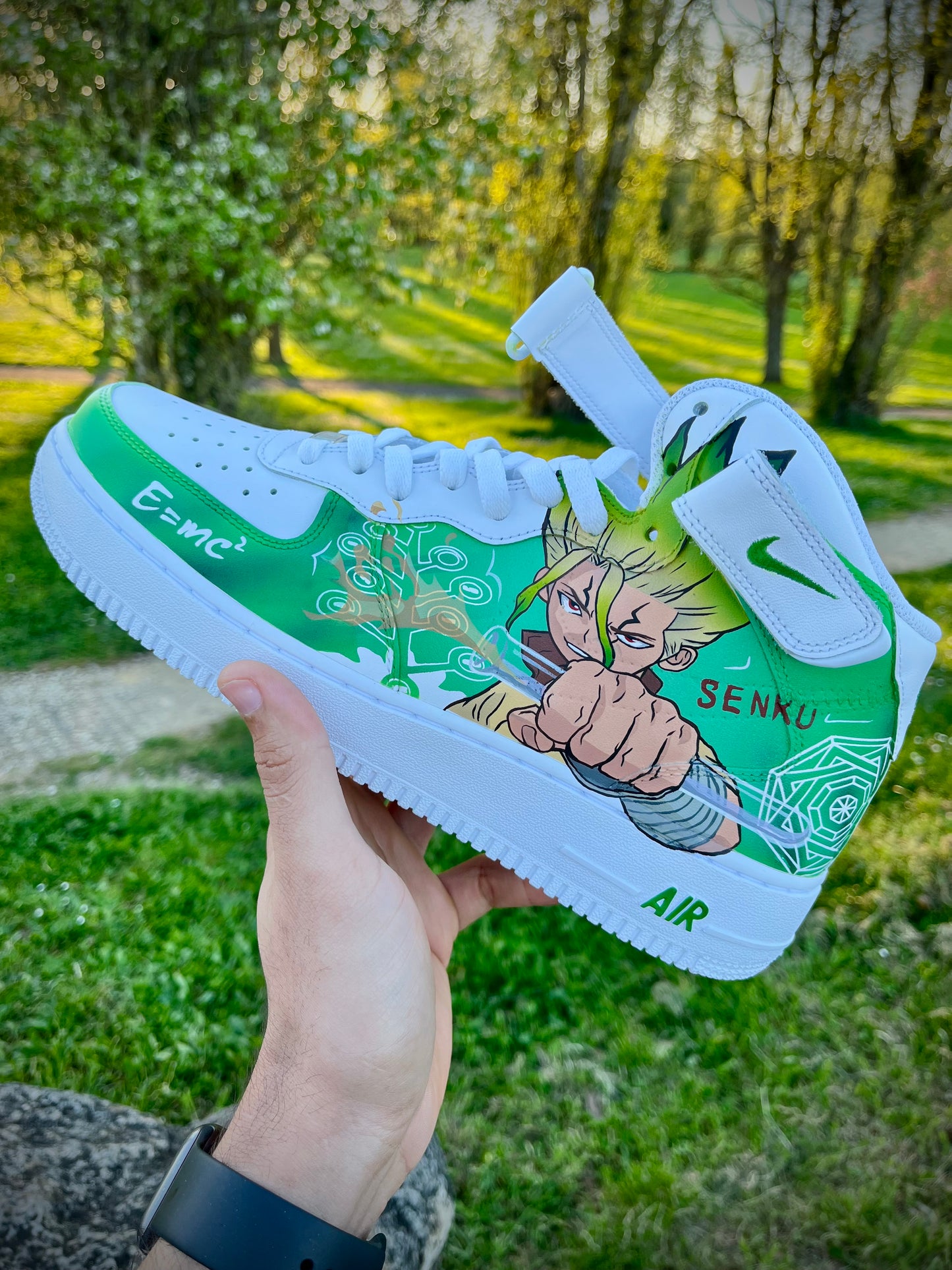 Senku Dr Stone and soul eater custom shoes