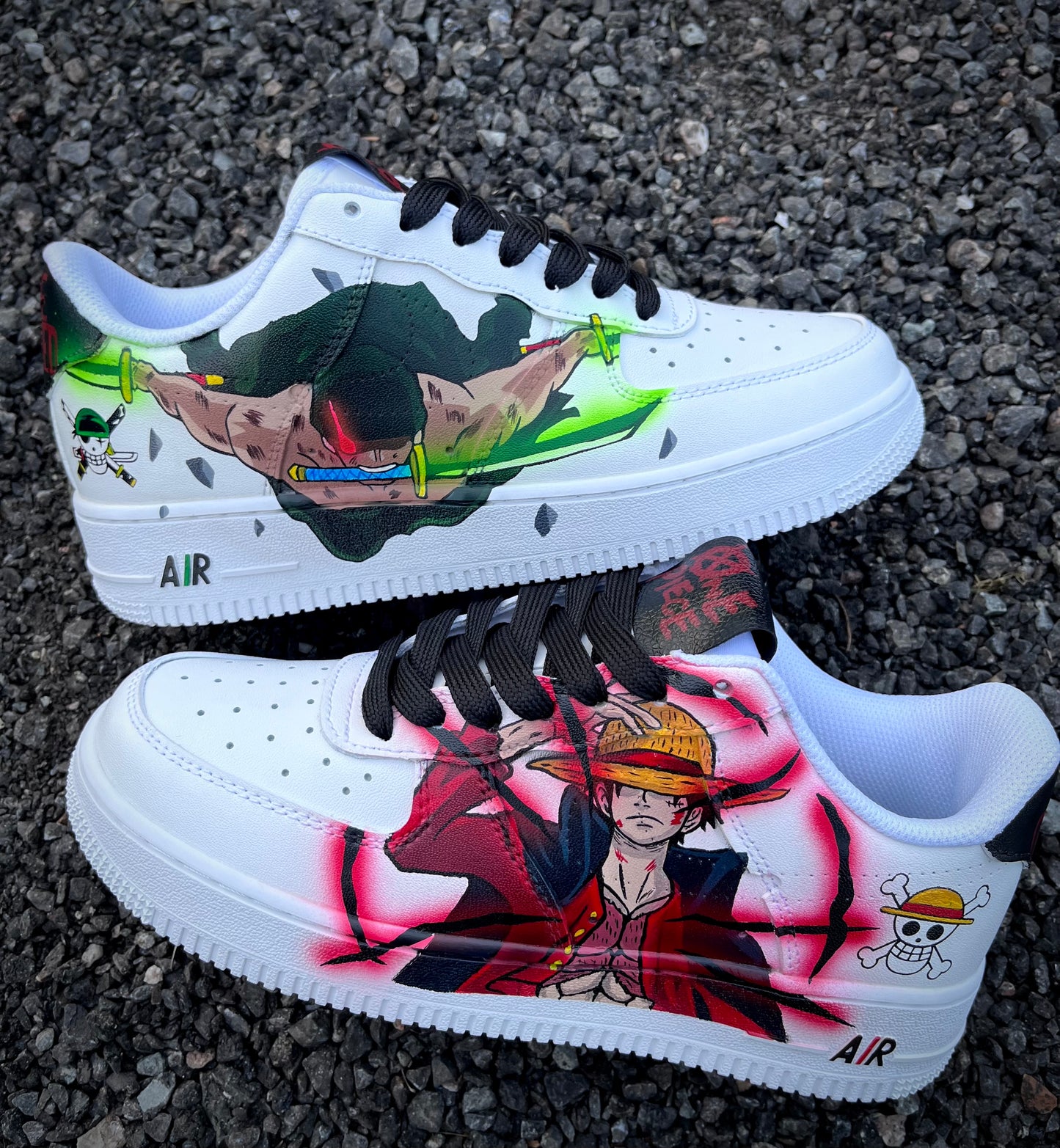 Roronoa Zoro el Rey del Infierno vs Monkey D Luffy Air force 1