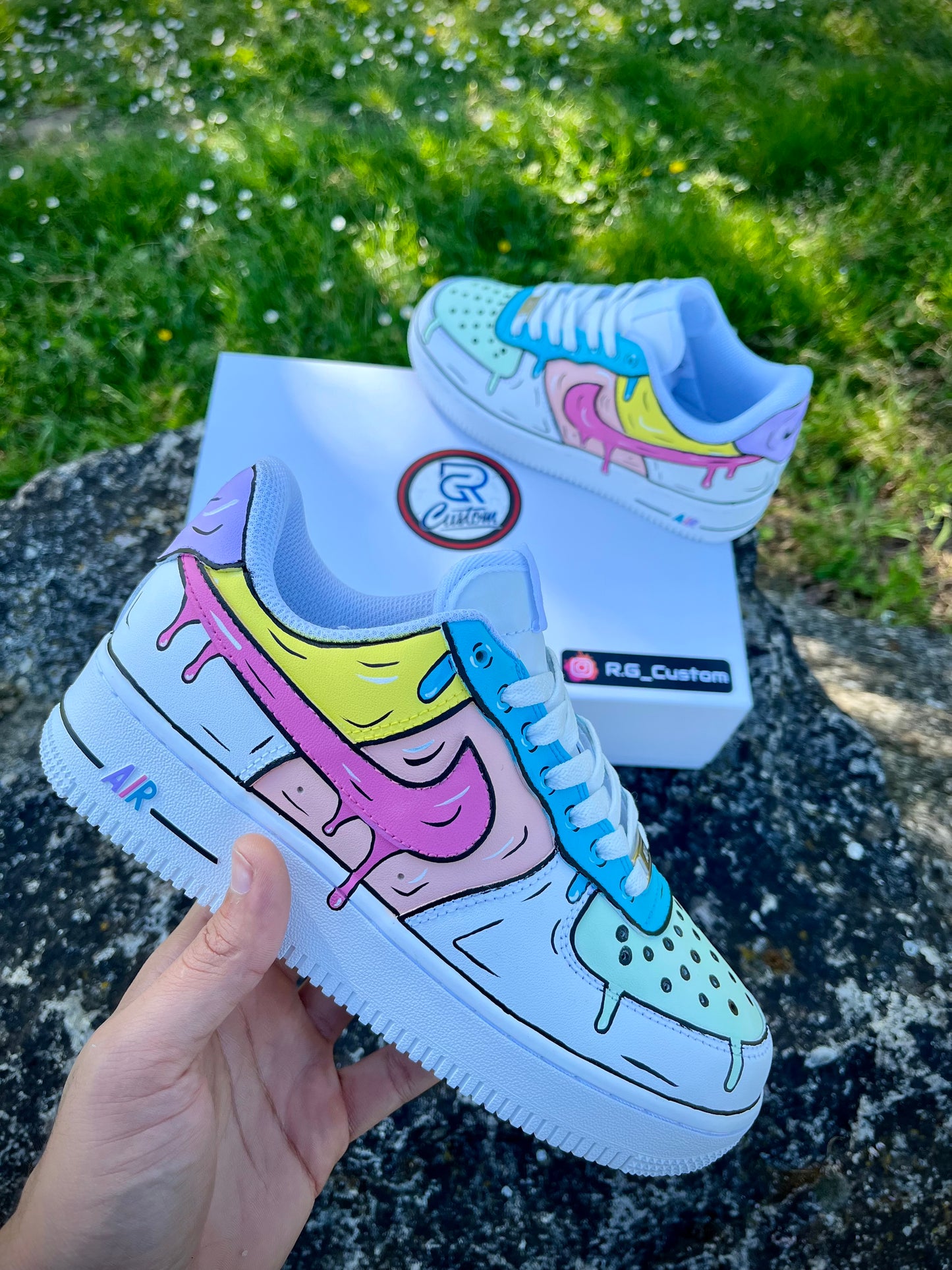 Air Force 1 drip cartoon / comic drip style custom shoes