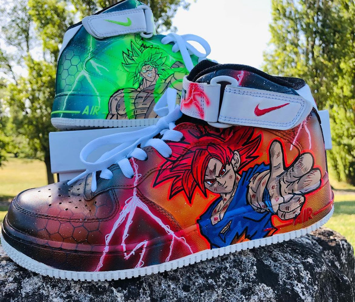 Goku vs broly / zapatos personalizados de dragon ball