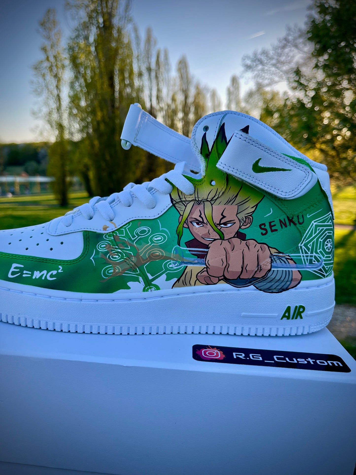 Senku Dr Stone and soul eater custom shoes