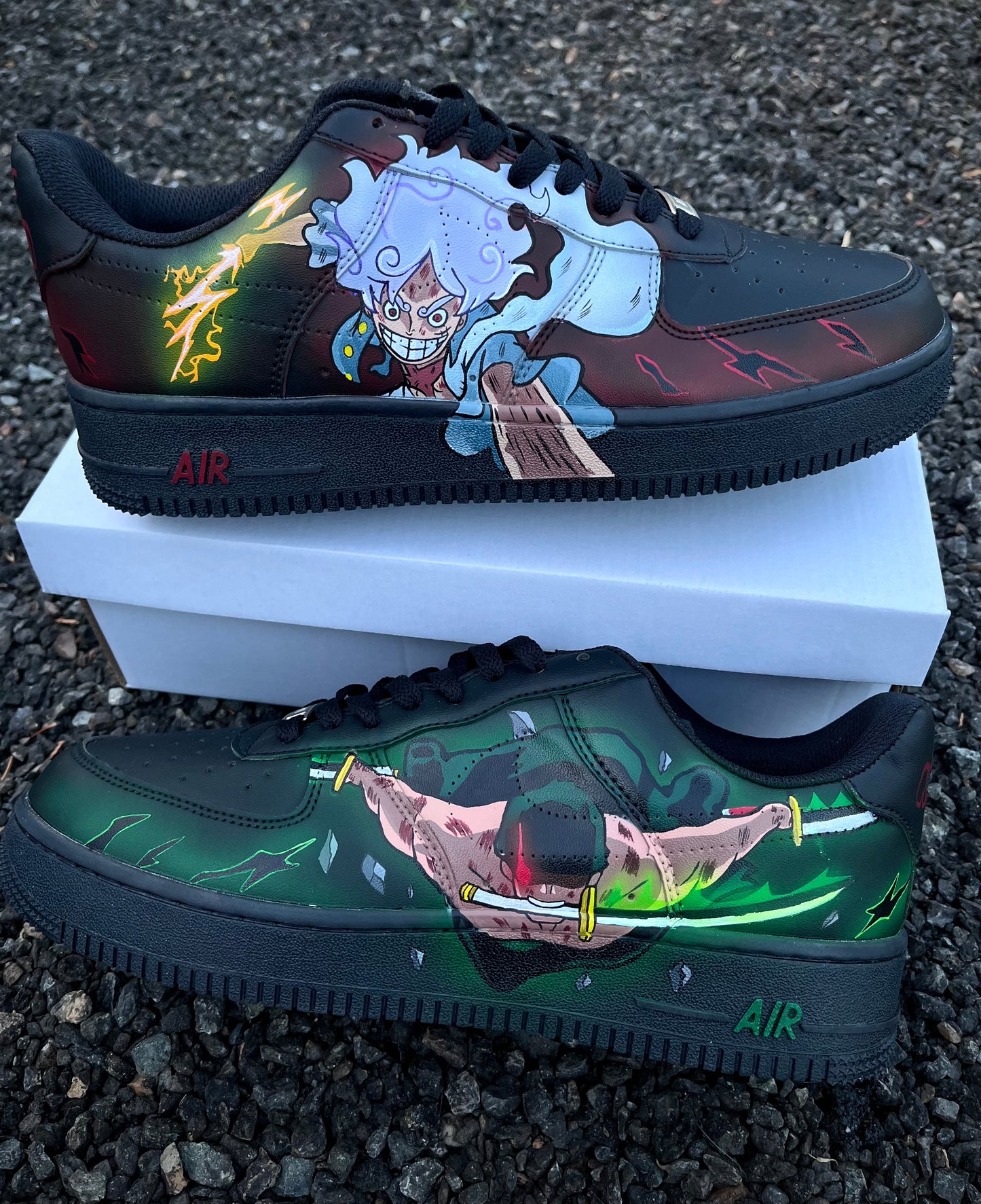 Zapatos personalizados de Luffy 🆚 Zoro One piece