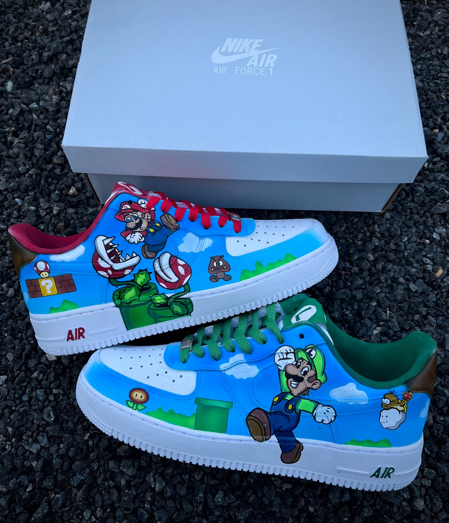 Luigi y Mario super mario bros af1 personalizado