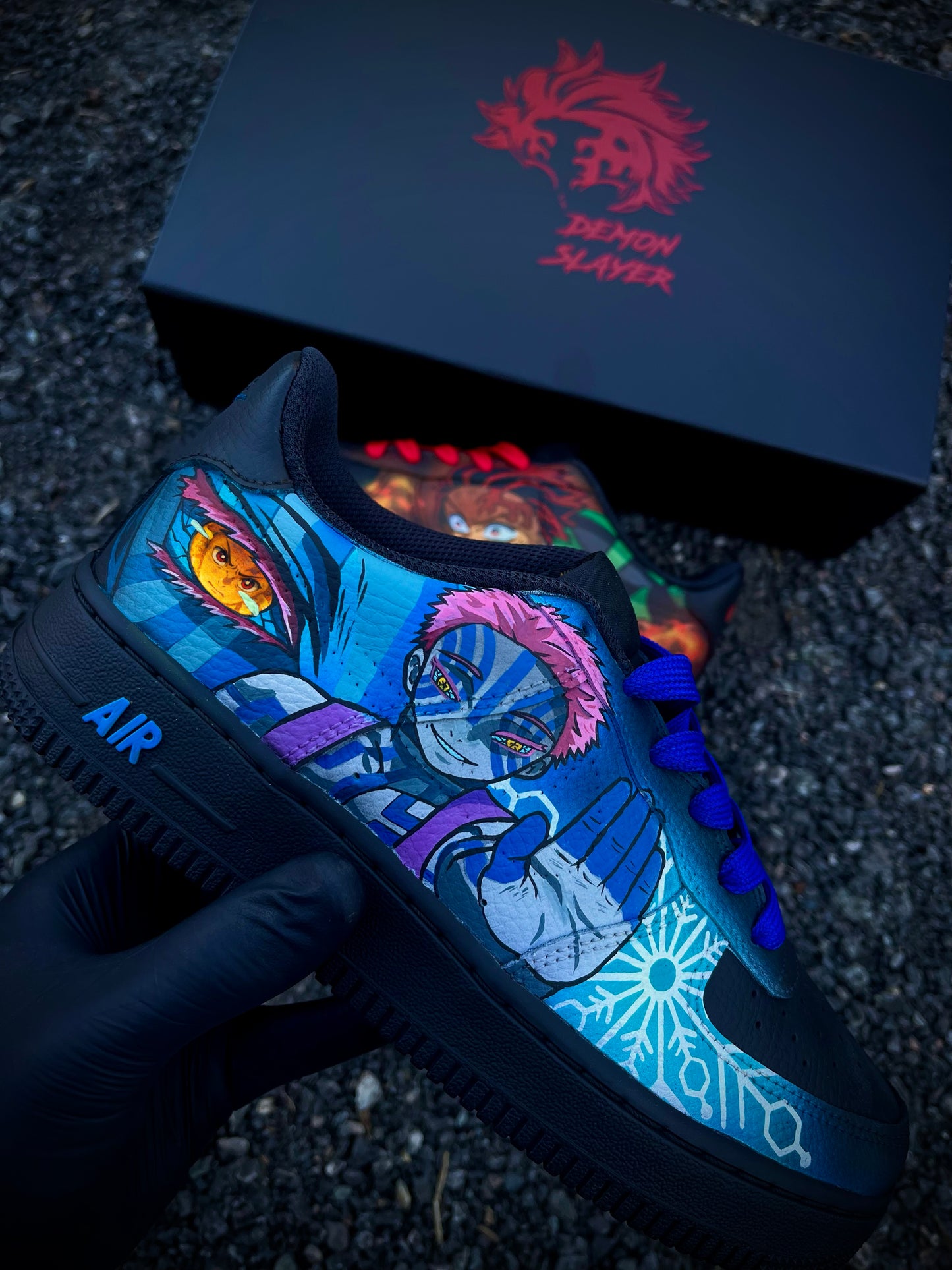 Akaza x Tanjiro Sneakers Personalizados Demon Slayer