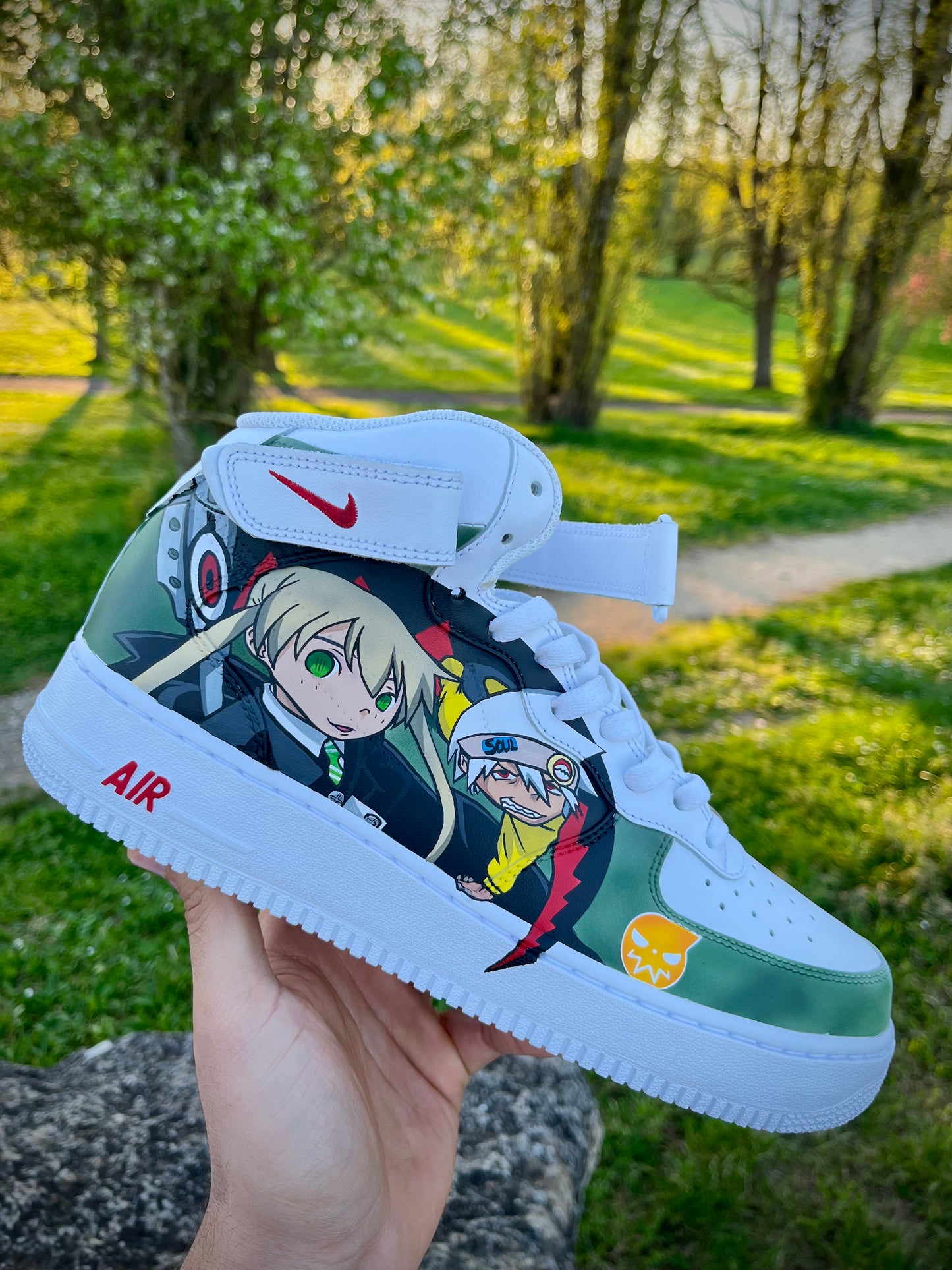 Senku Dr Stone and soul eater custom shoes