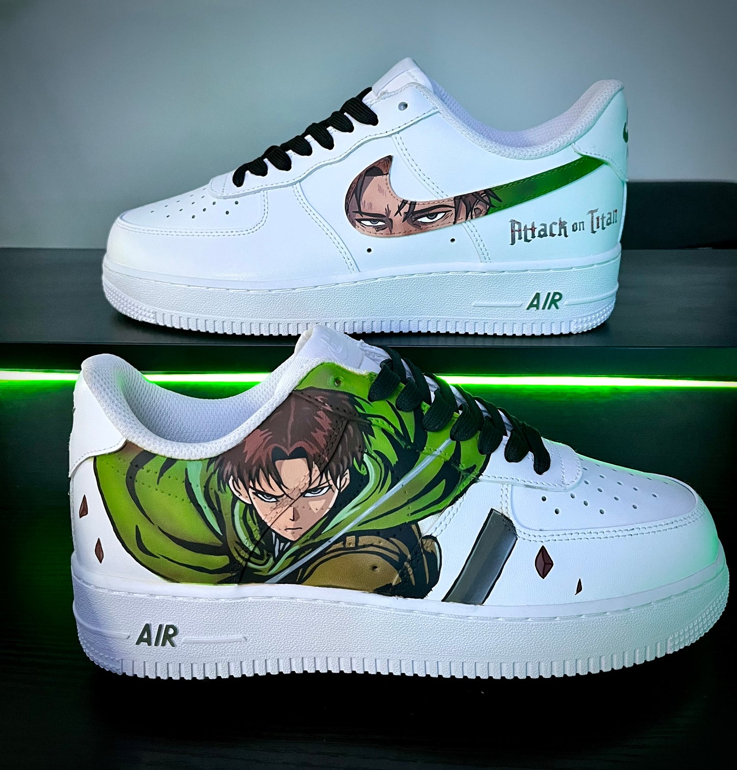 Ataque a los titanes Levi ackerman x air force 1