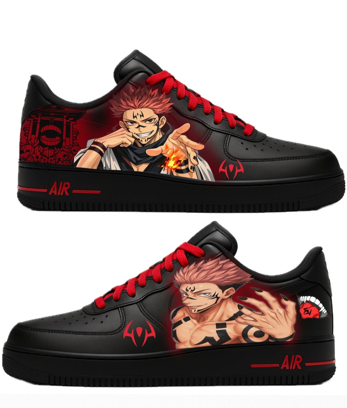 Sukuna custom shoes Jujutsu kaisen