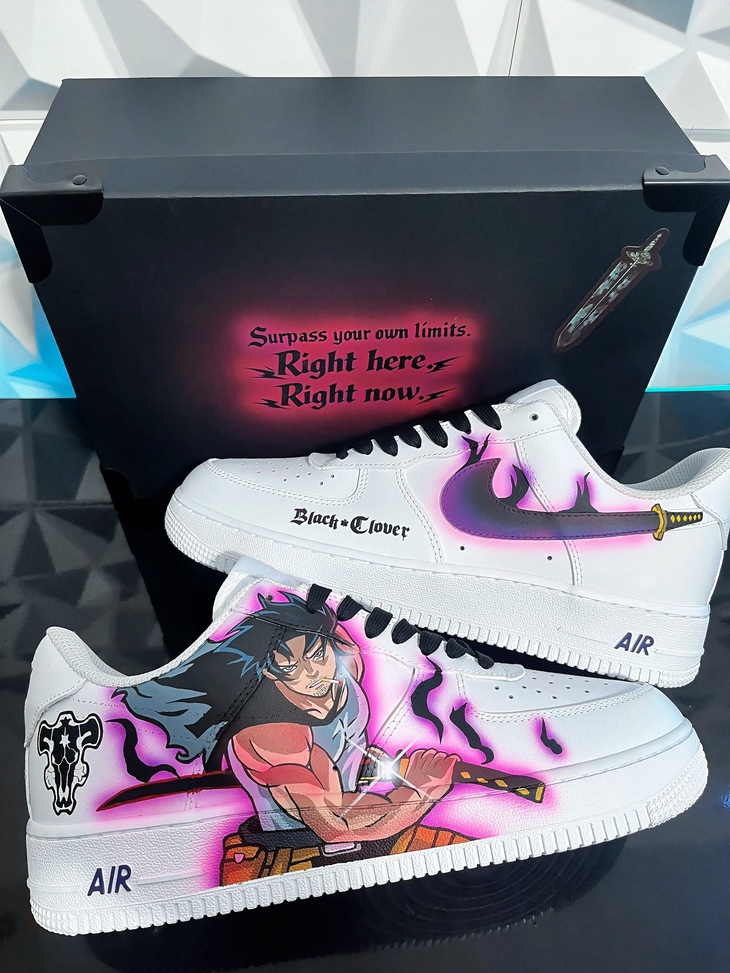 Yami sukehiro black clover custom shoes