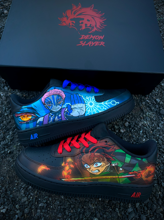 Akaza x Tanjiro Sneakers Personalizados Demon Slayer