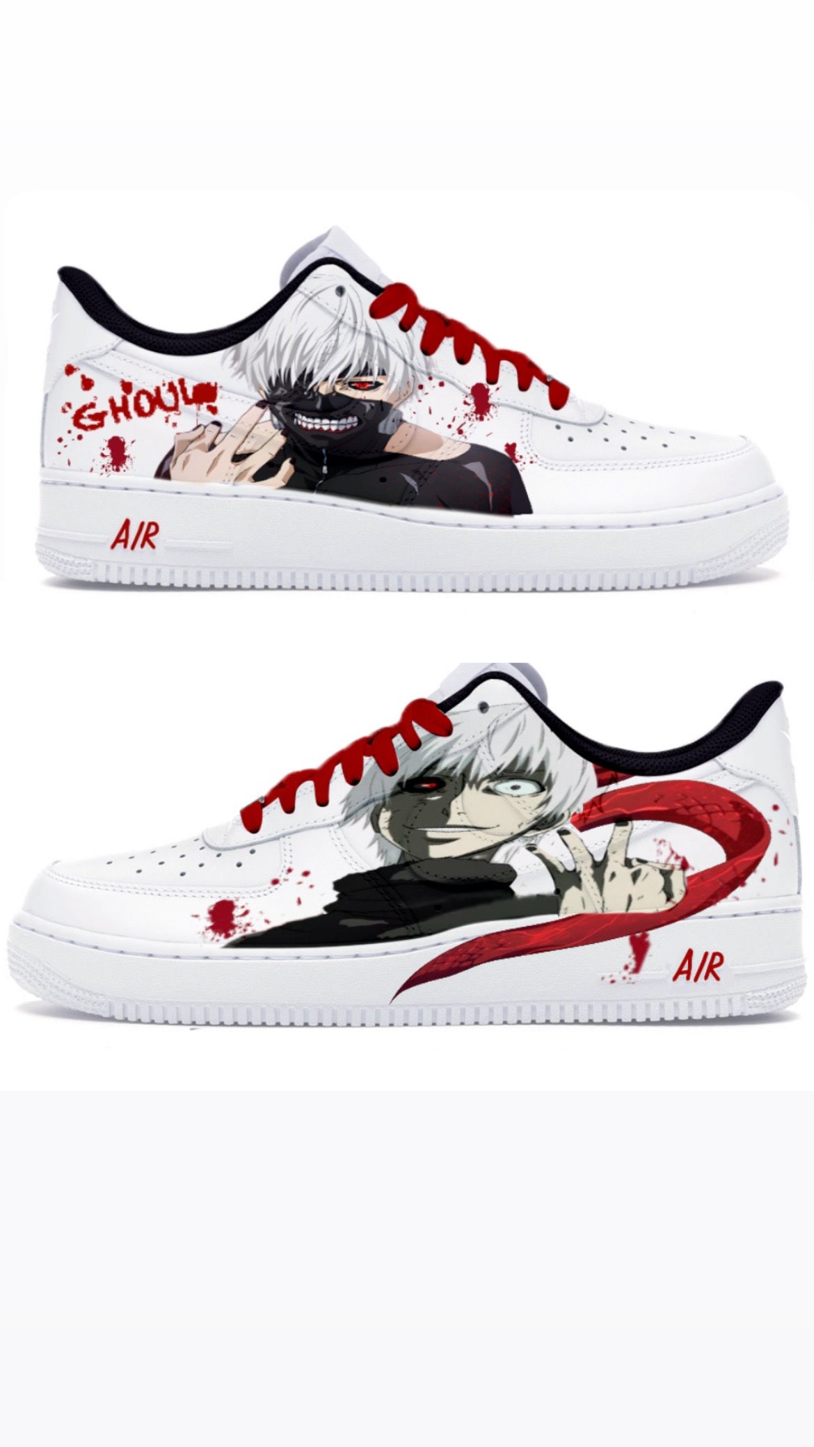 Ken kaneki Tokyo ghoul custom shoes