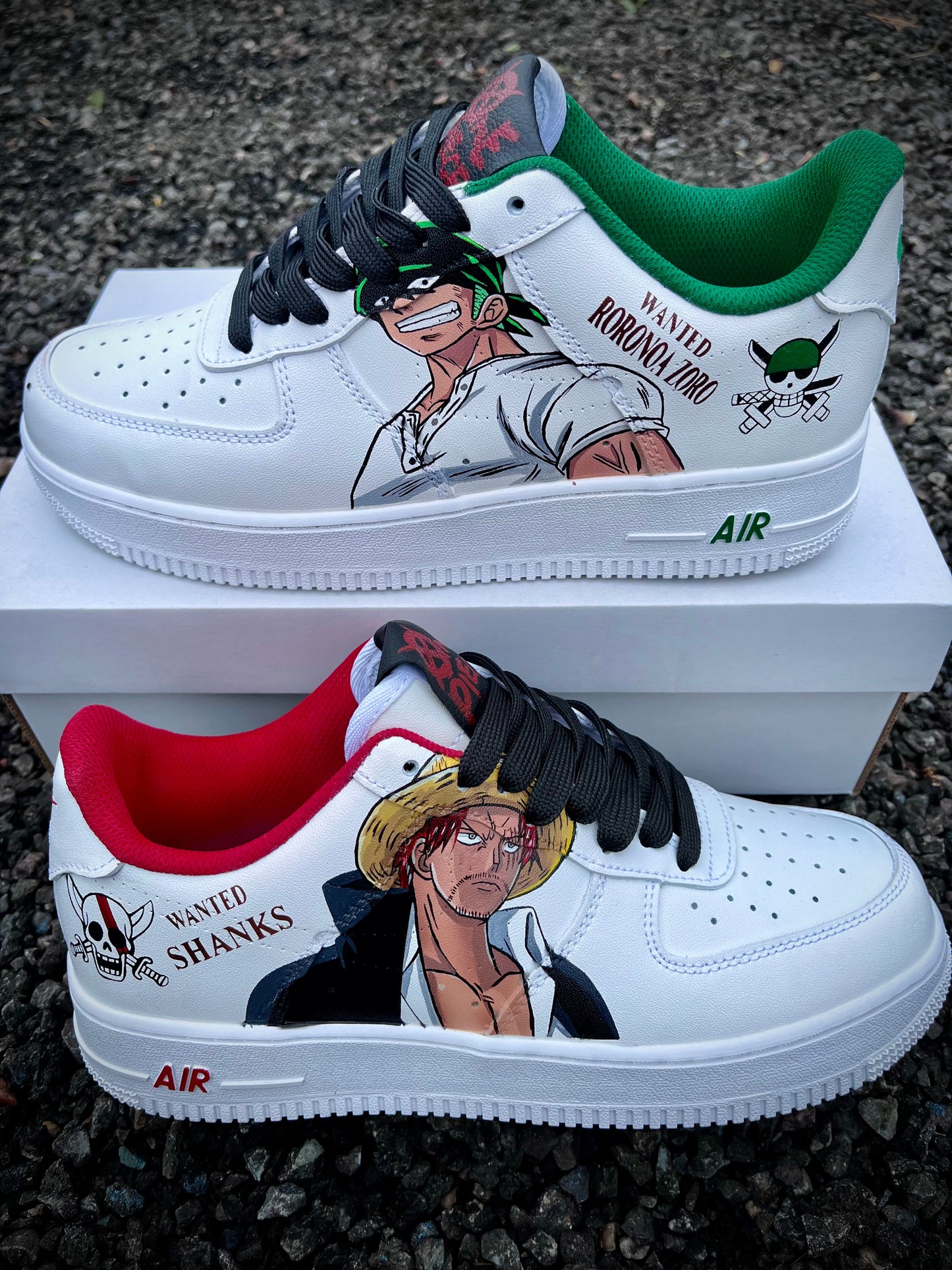 Shanks contre Zoro Air force 1 personnalisé