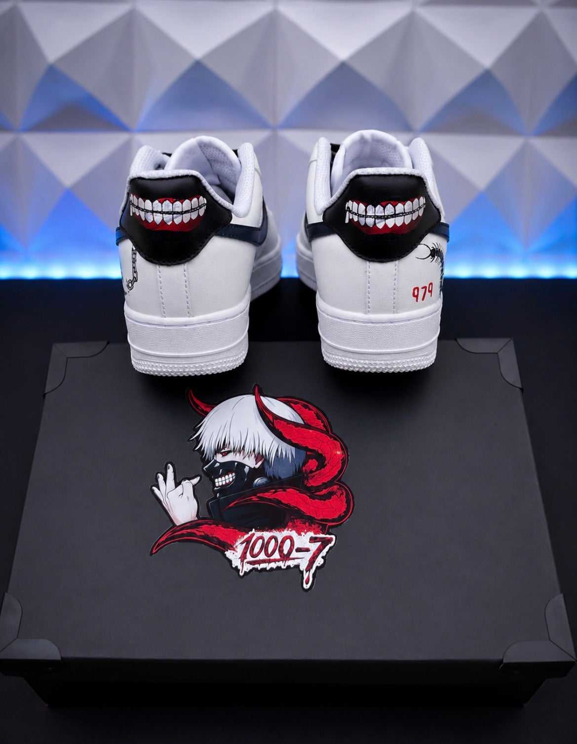 Kaneki Tokyo Ghoul Custom Hand-Painted Sneakers