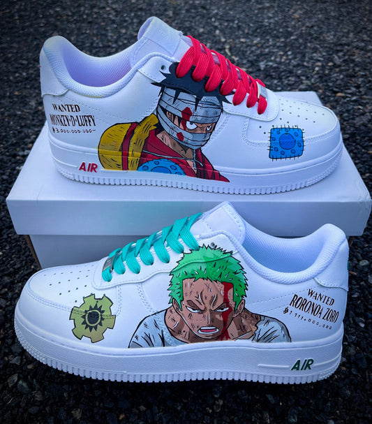 Luffy vs Zoro custom shoes