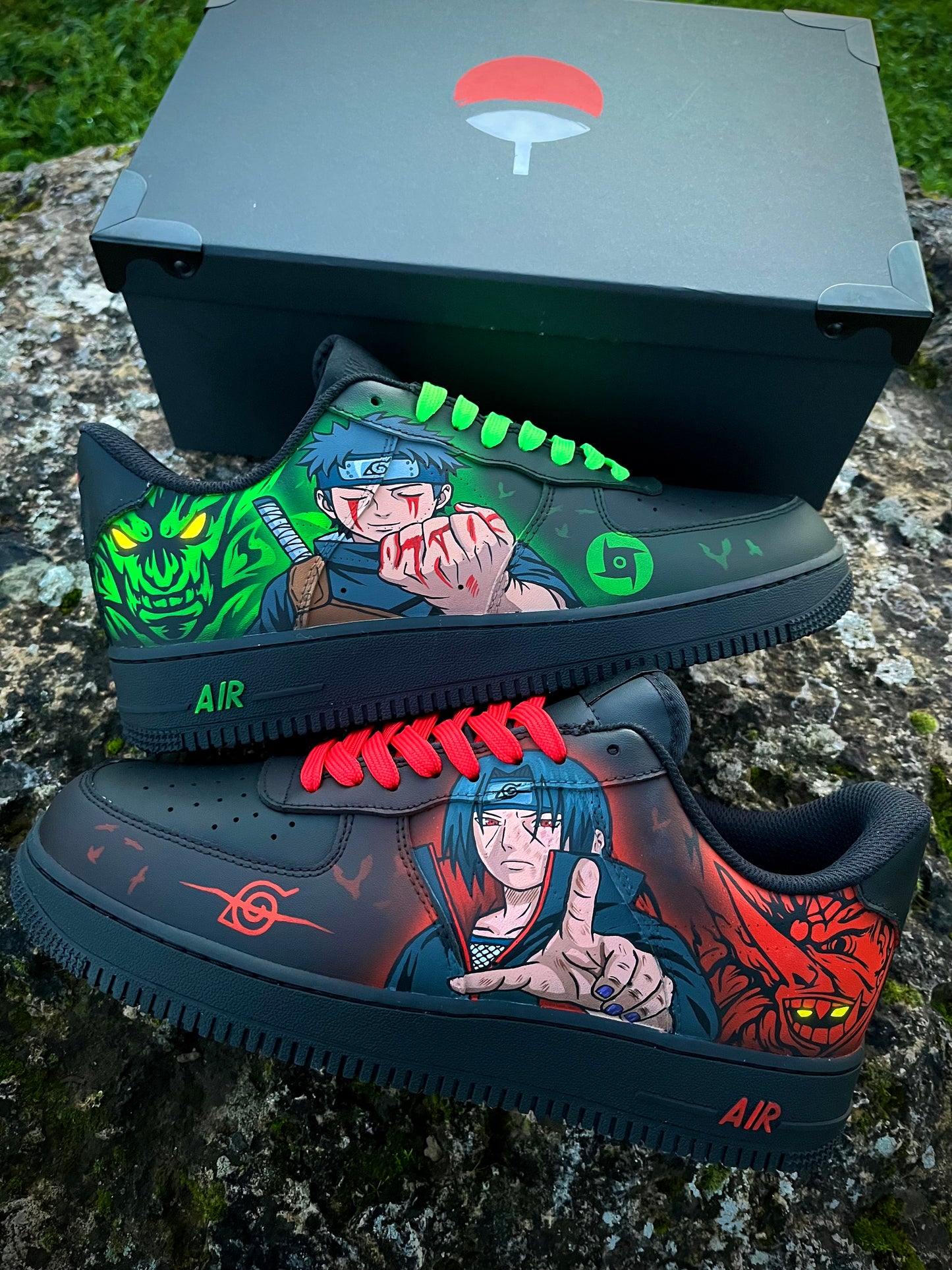 🩸  Itachi y Óbito – Custom Anime Shoes Naruto