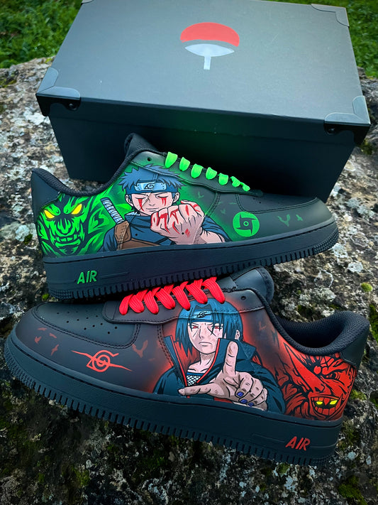 🩸  Itachi y Óbito – Custom Anime Shoes Naruto