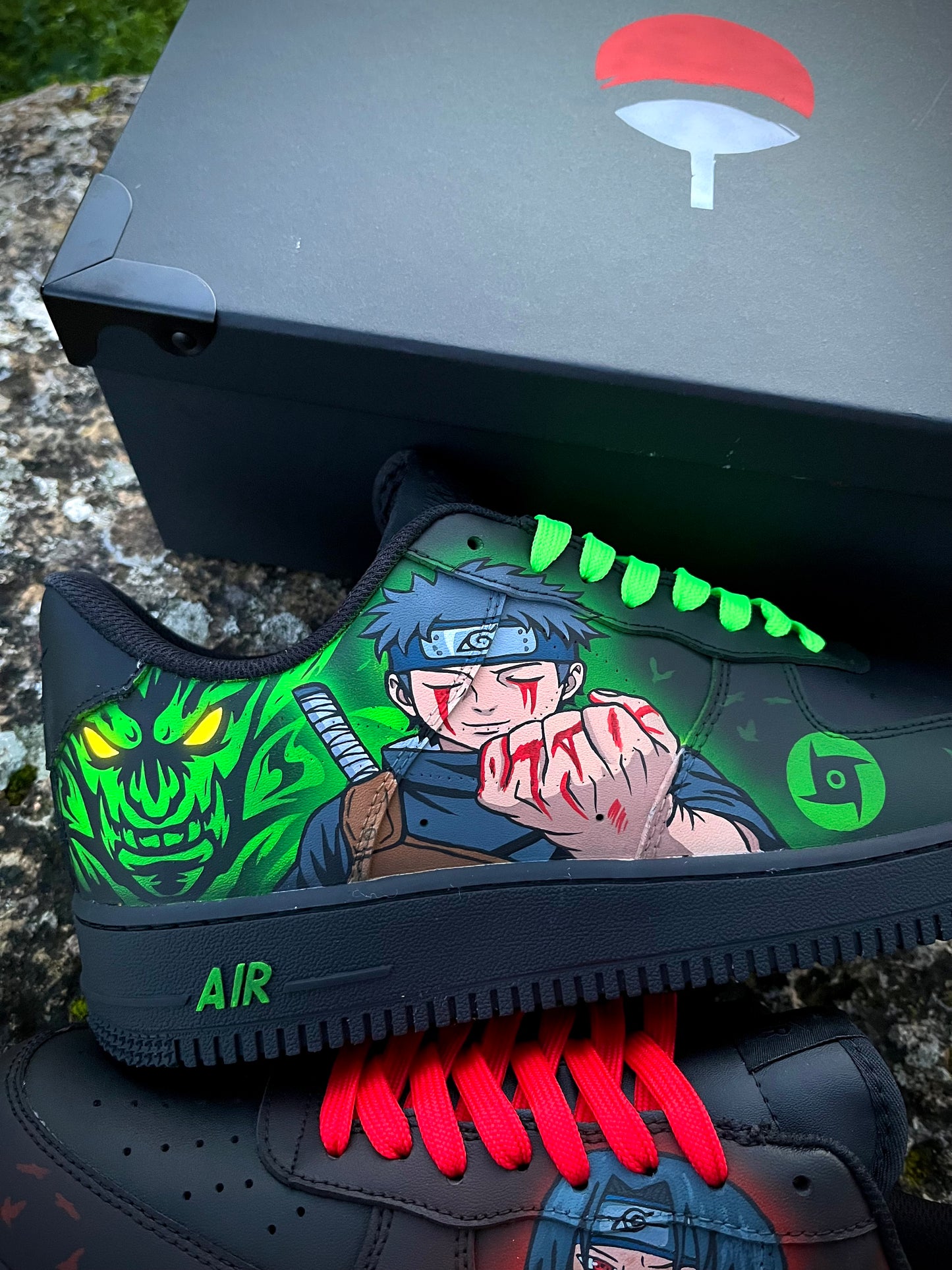 🩸  Itachi y Óbito – Custom Anime Shoes Naruto