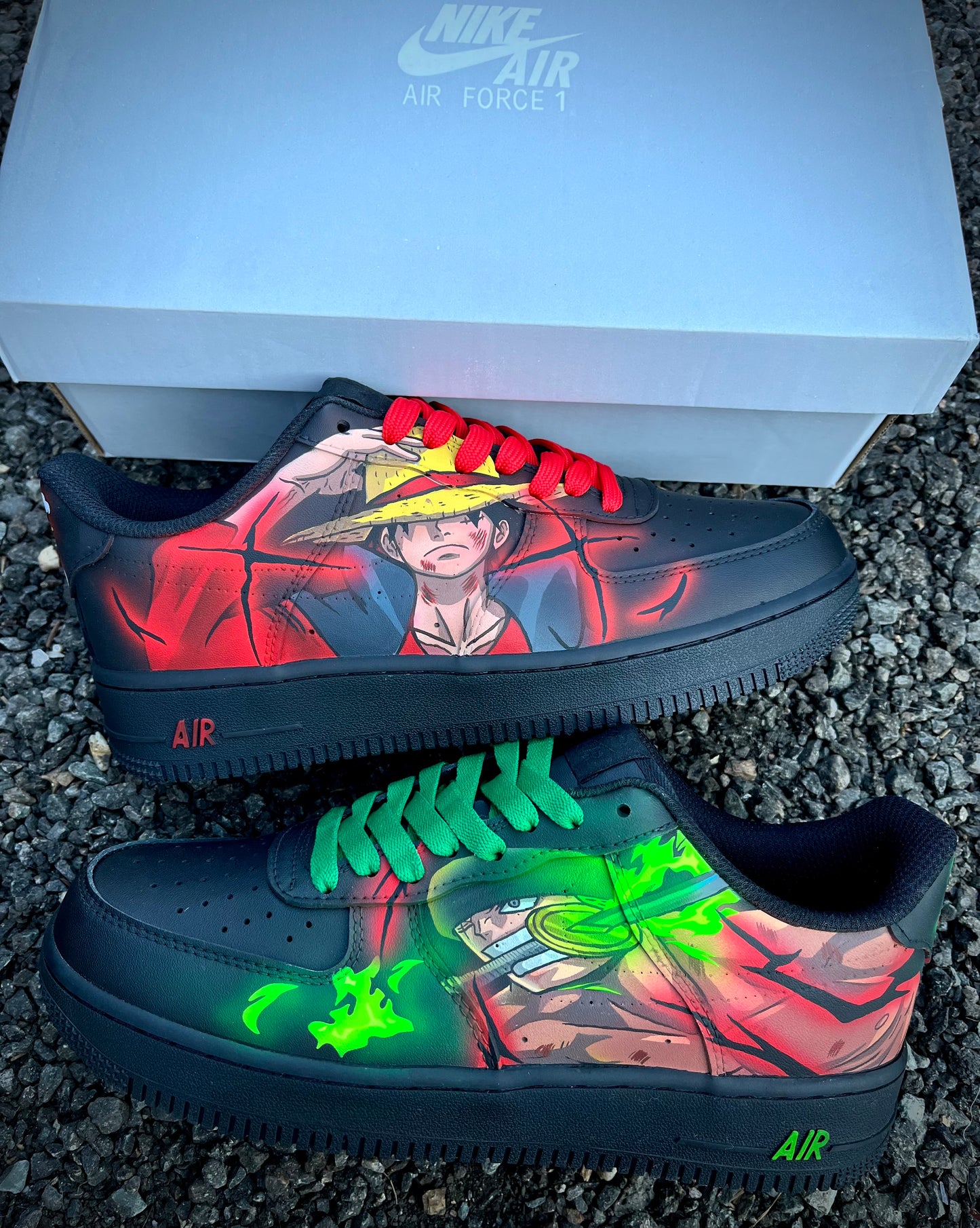 Luffy vs Zoro One piece / custom shoes