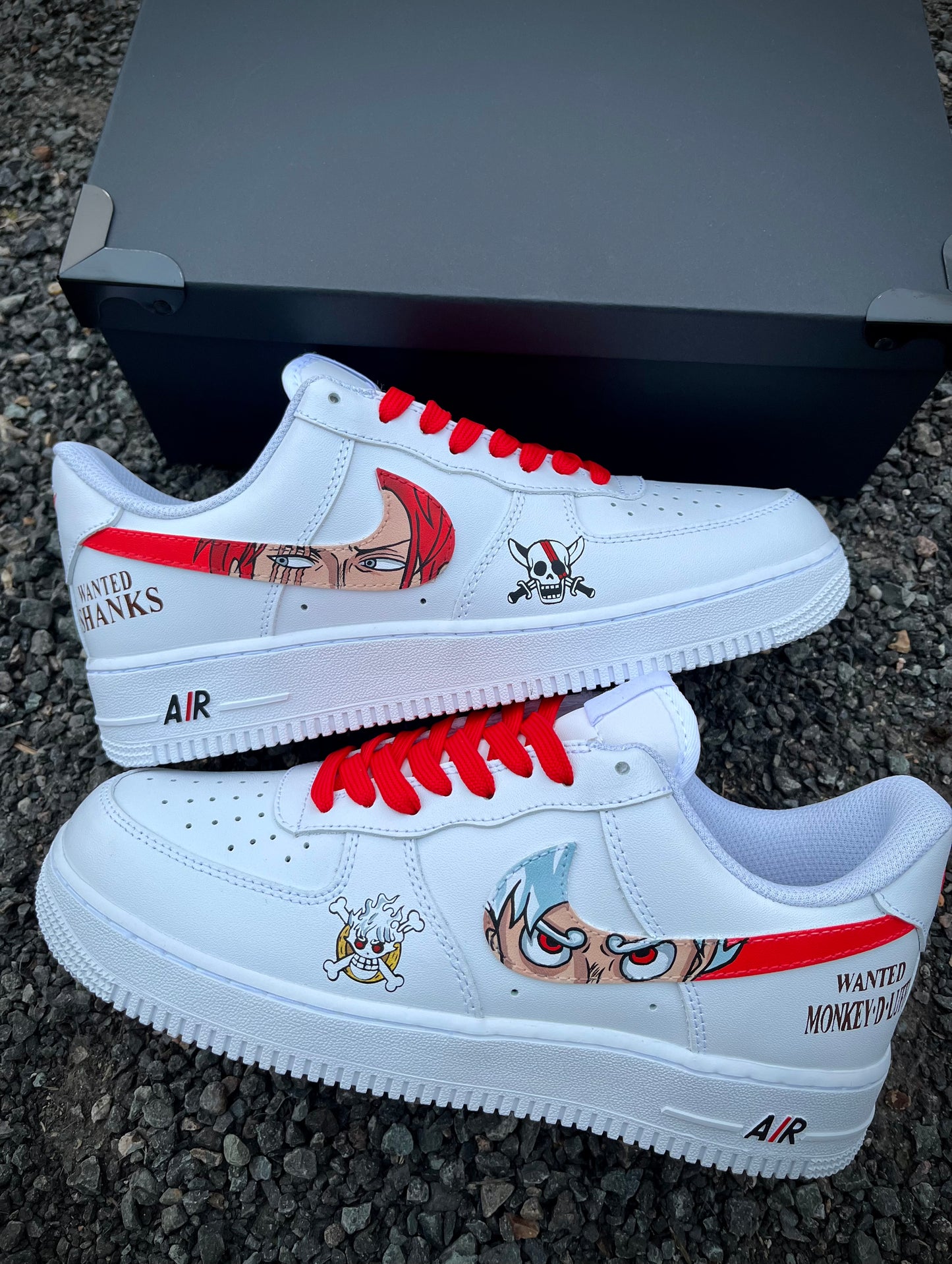Shanks and Luffy One piece custom shoes