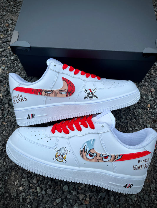 Shanks and Luffy One piece custom shoes