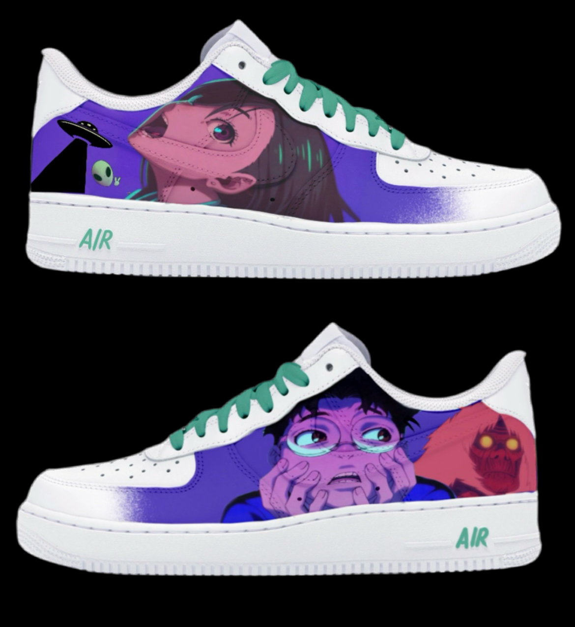 Ken Takakura y momoseiyu Air Force 1 personalizado (Dan dan dan)