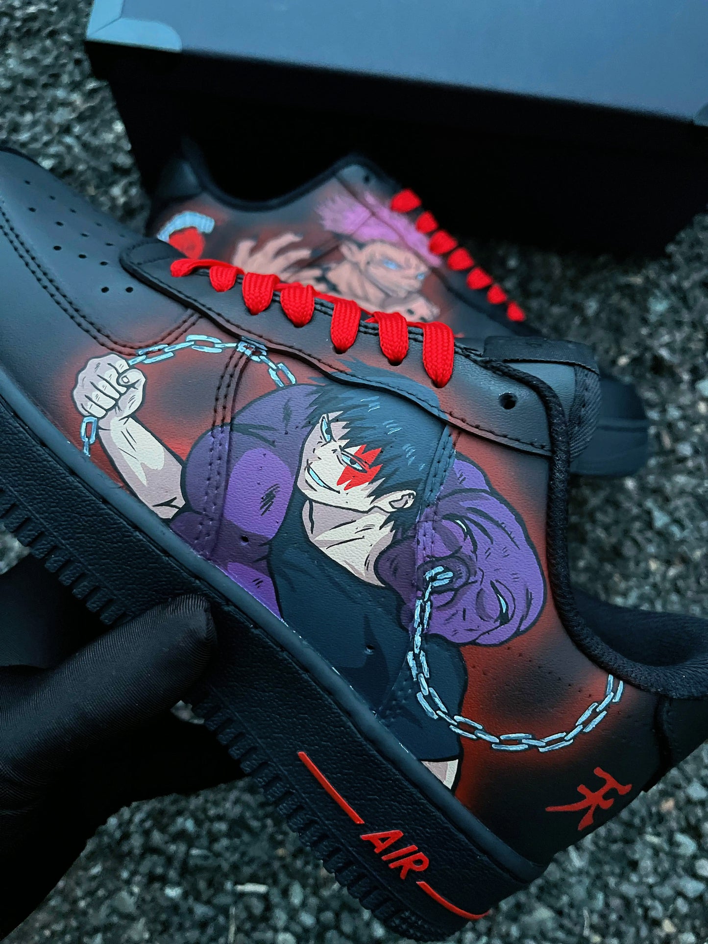 Sukuna and Toji custom shoes Jujutsu kaisen