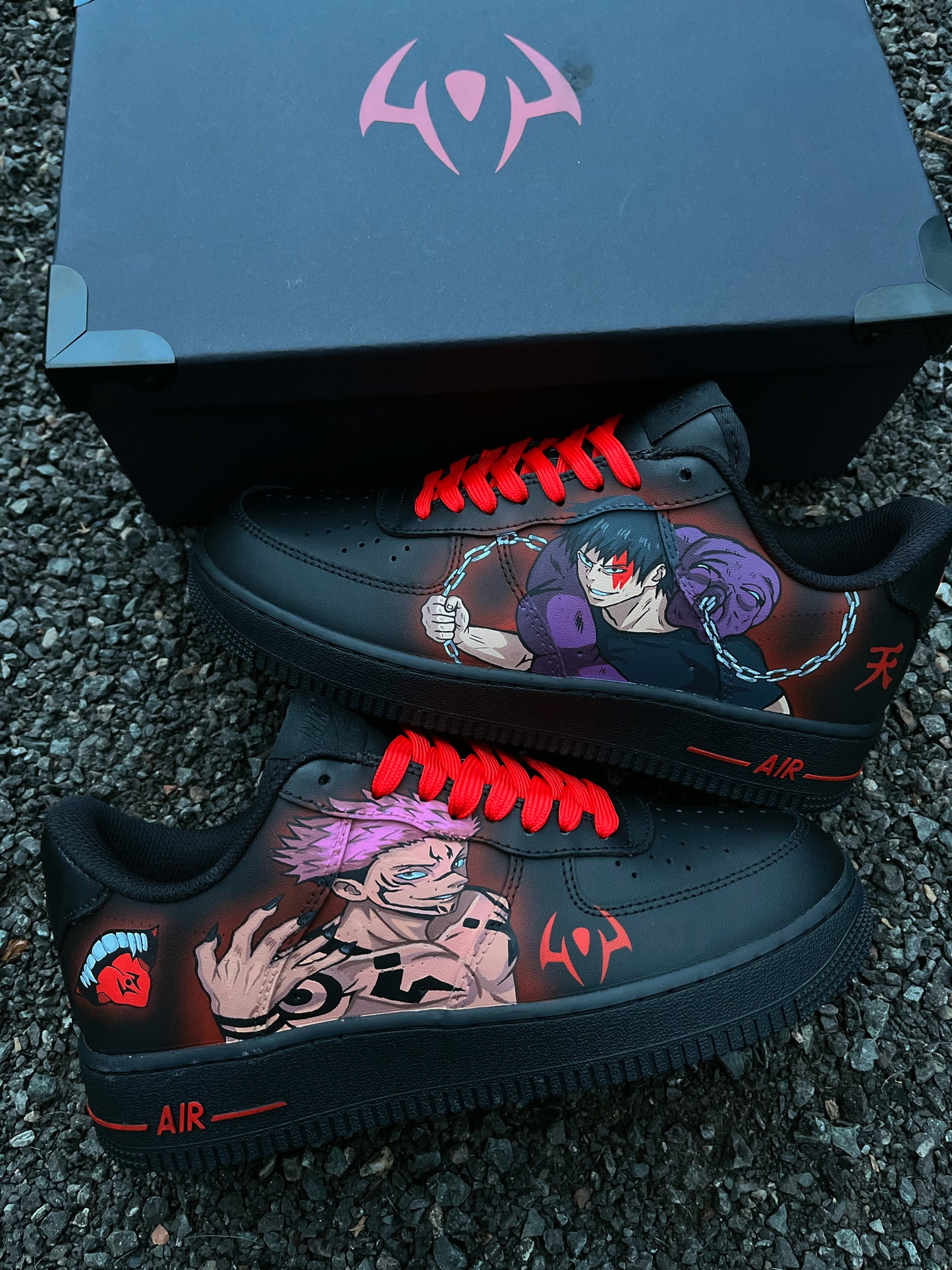 Sukuna and Toji custom shoes Jujutsu kaisen