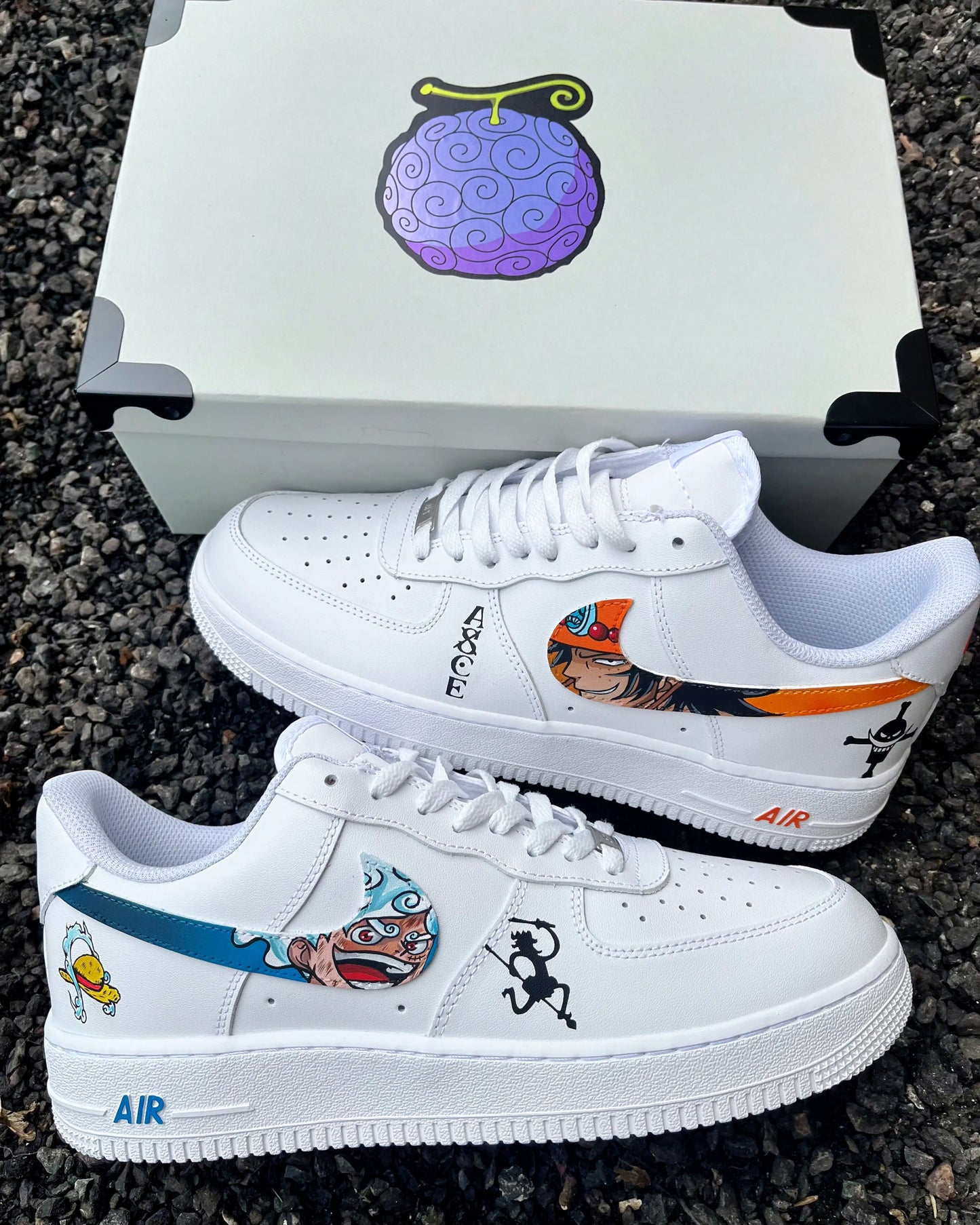 Air force1 luffy and ace One pièce Custom Shoes