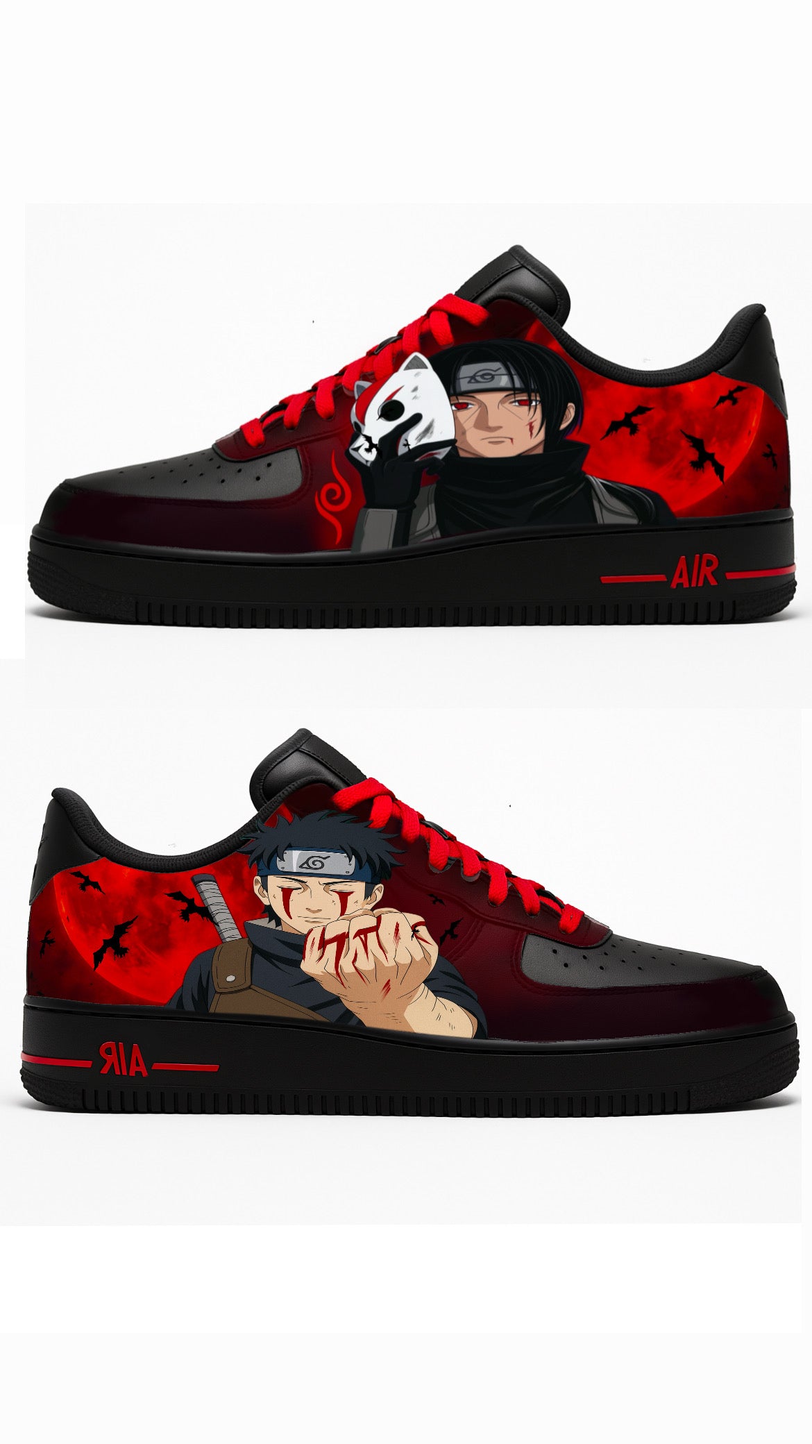 Shisui and Itachi Black Air force 1 custom Naruto