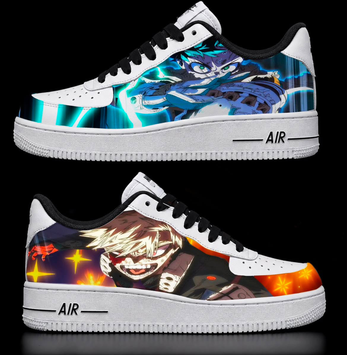 My Hero Academia Nike Air Force 1 Custom – Bakugo & Midoriya / Boku no hero